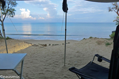 Blick vom Stellplatz auf das Meer