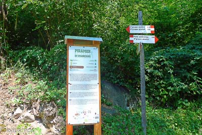 Wegweiser entlang des Trails