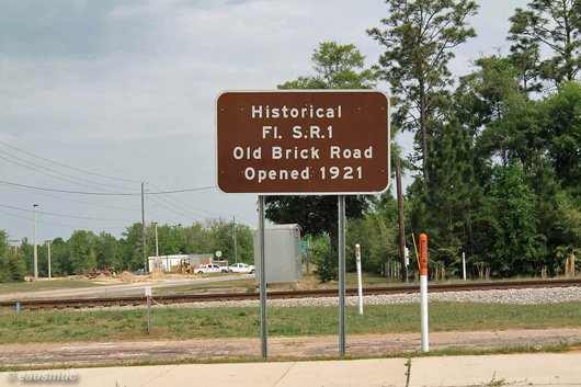 Old Brick Road Sign