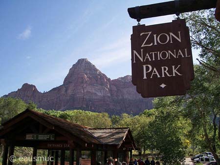 Zion NP Schild