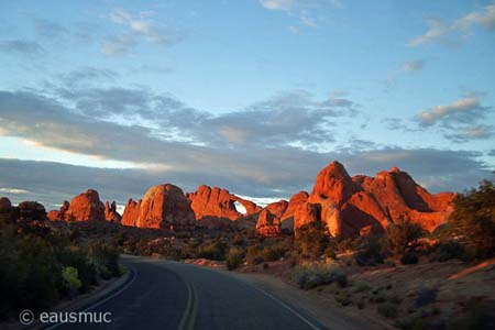 Arches NP im Abendlicht