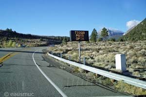 Tioga Pass Open Sign