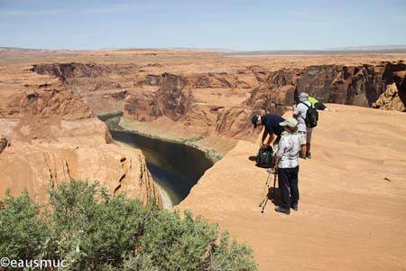 Charly, Christa und mein Vater am Horseshoe Bend