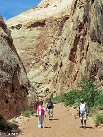 Charly, Christa und mein Vater in der Capitol Gorge