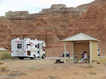 Stellplatz im Goblin Valley