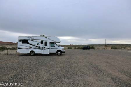 Wohnmobil auf dem Boondocking Platz