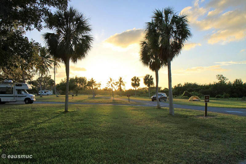 Sunset über dem Campground