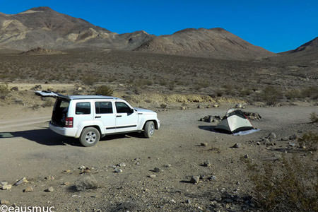 Jeep und Zelt auf dem Homestake Dry Camp