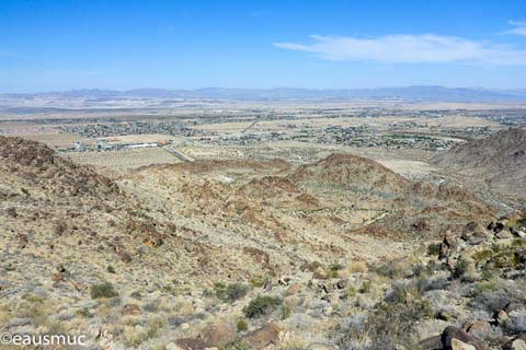 Blick von oben auf Twentynine Palms