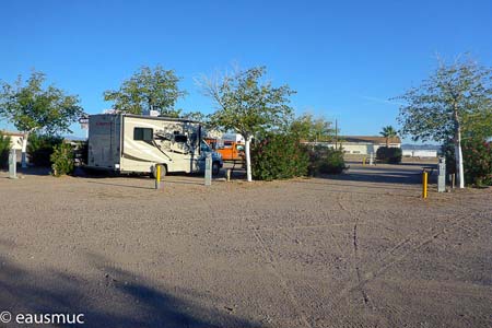 Wohnmobil auf dem Stellplatz