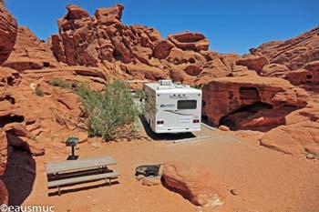 Wohnmobil auf der Campsite