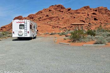 Wohnmobil auf der Campsite