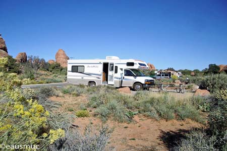 Wohnmobil auf der Campsite