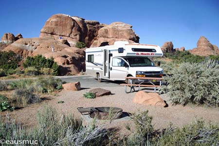 Wohnmobil auf der Campsite