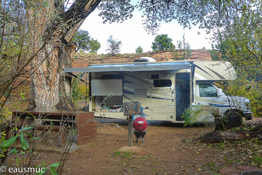 Wohnmobil auf der Campsite