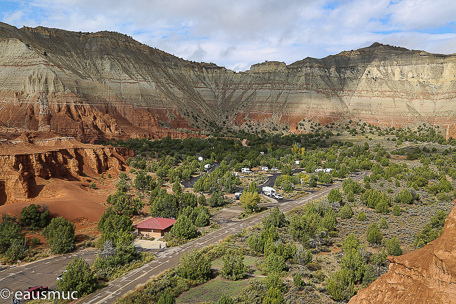 Kodachrome Basin Campground von oben