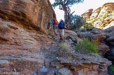 Wanderer beim Aufstieg