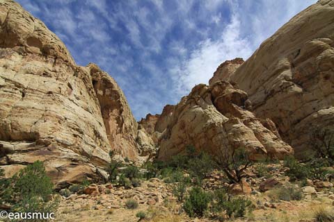 Trailhead mit Blick in die Gorge