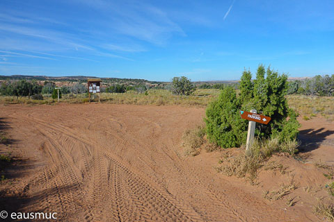 Parkplatz und Trailhead