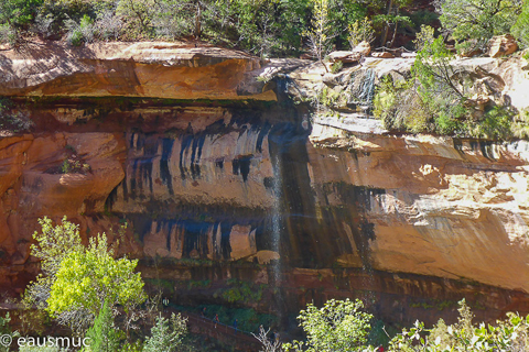 Blick zurück auf den Wasserfall