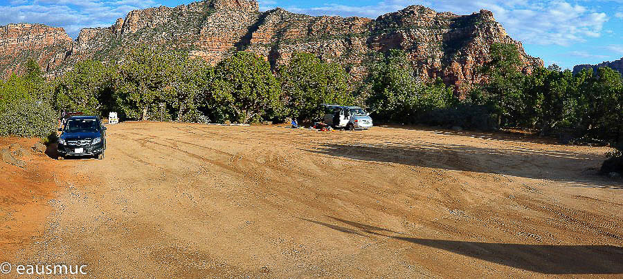 Parkplatz am Trailhead