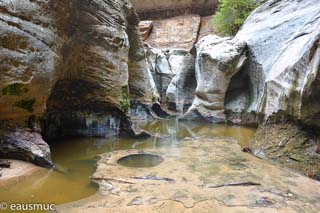 Wasserfall am Ende der Subway